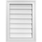 Ekena Millwork Vertical Surface Mount PVC Gable Vnt: Non-Functional, w/2"W x 1-1/2"H, Brickmould Frame, 16"W x 22"H GVPVE16X2202SN - alternate 1